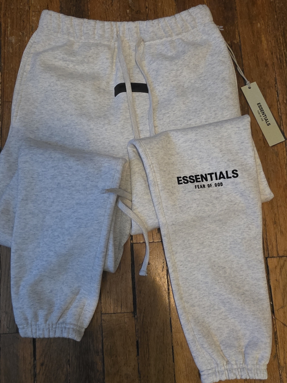 Essentials Gray Heather Joggers with Black ESSENTIALS Logo